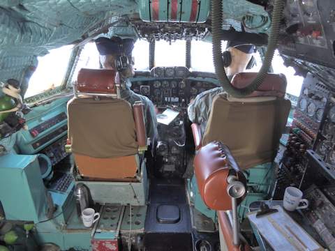 Looking into the cockpit of the EC-121