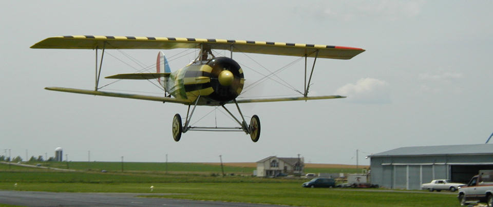 Nieuport 27 in flight