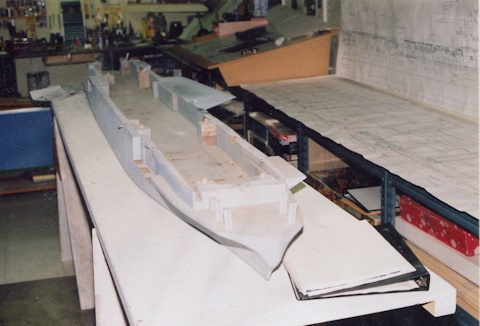 original Hull of the USS Oriskany model