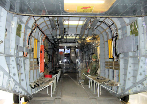 Inside the CH-53A Sea Stallion helicopter