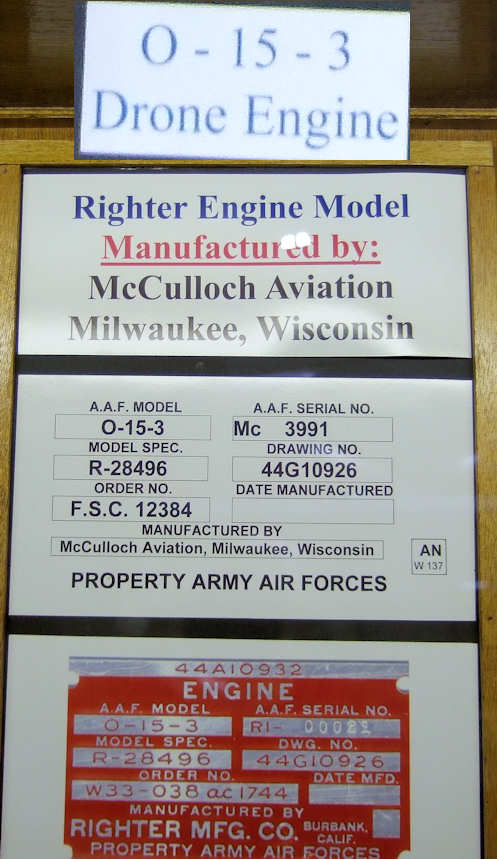 Righter 0-15-3 Drone Engine signage