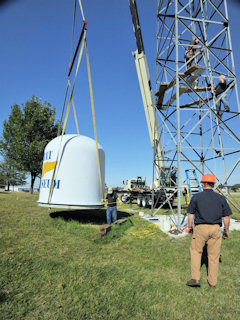 Preparing to hoist the Dome